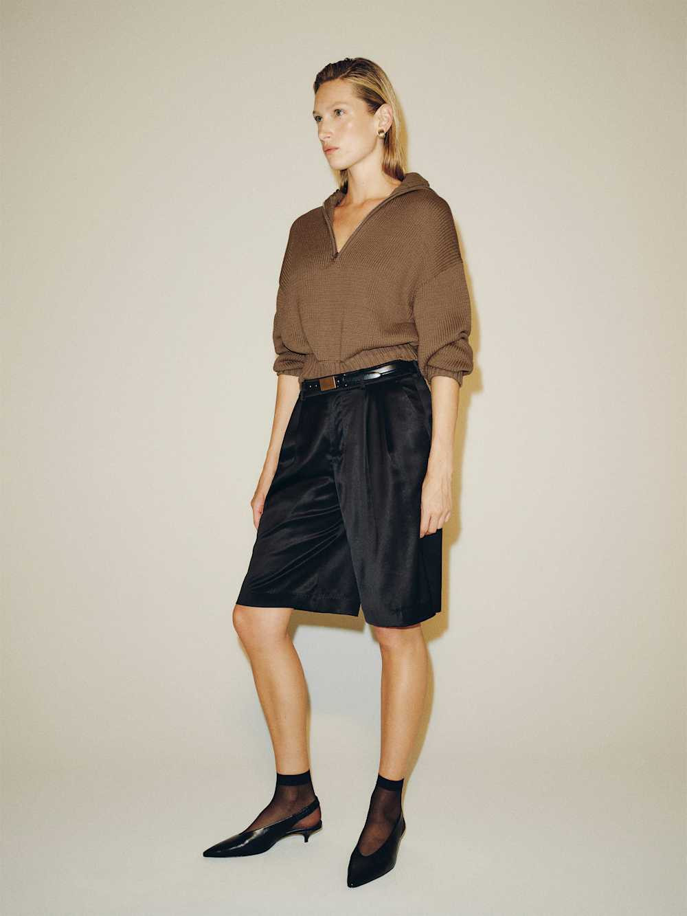 Barney Cotton Quarter-Zip Sweater | Reformation (Global)
