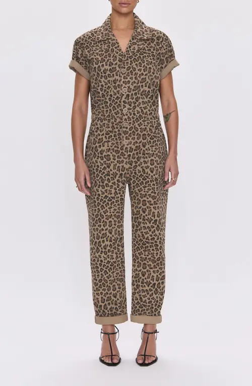 Pistola Grover Cotton Jumpsuit in Feline at Nordstrom, Size X-Small | Nordstrom