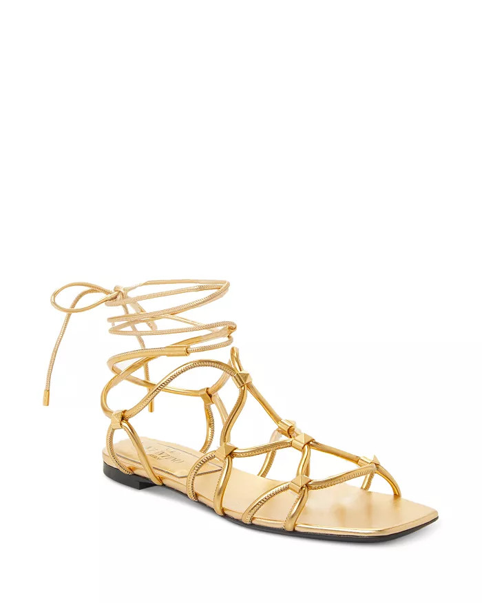 Women's Rockstud Gladiator Flat Sandals | Bloomingdale's (US)