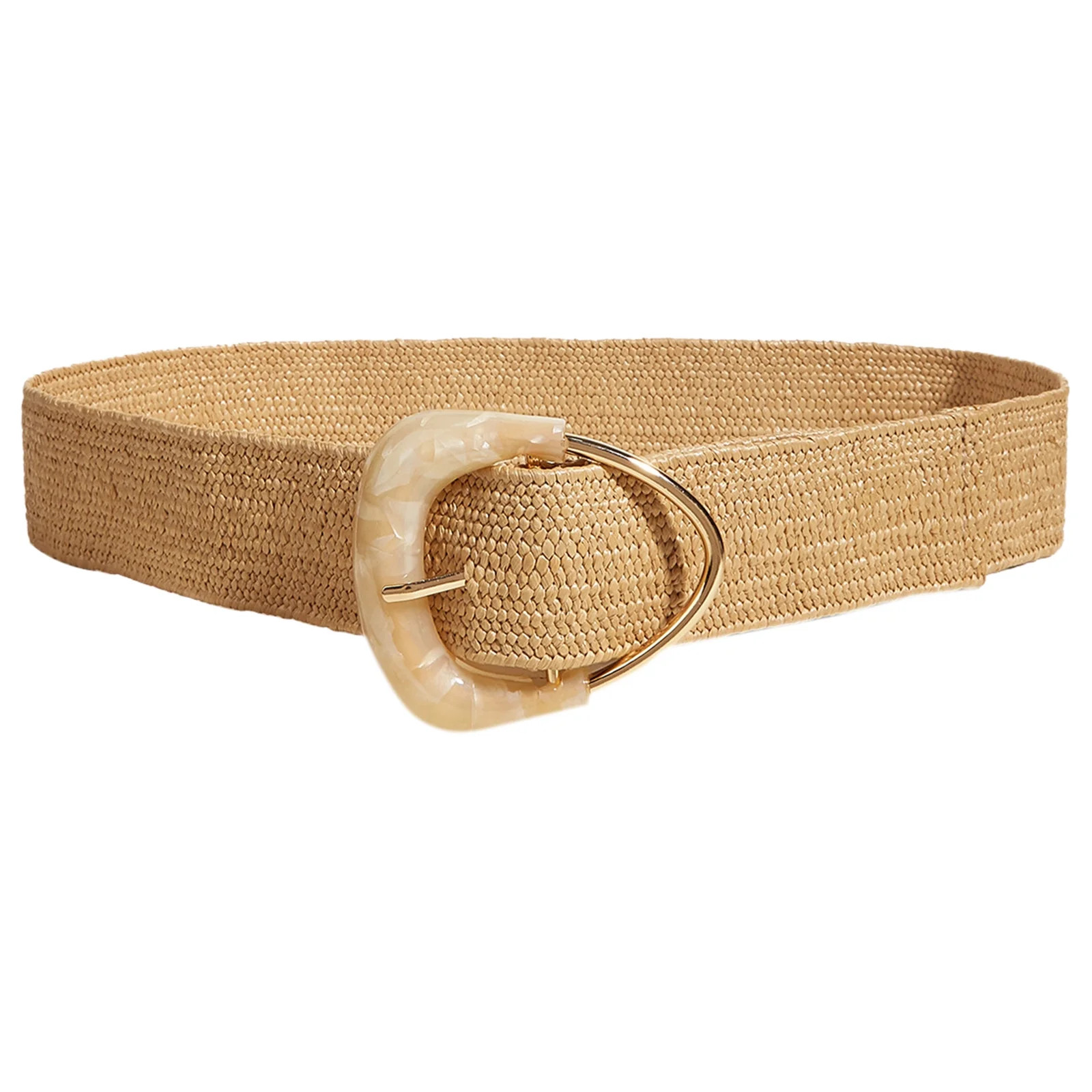 Women Stretchy Belts New Straw Woven Elastic Belt Raffia Ladies Waist Belt for Casual Wear and Be... | Walmart (US)