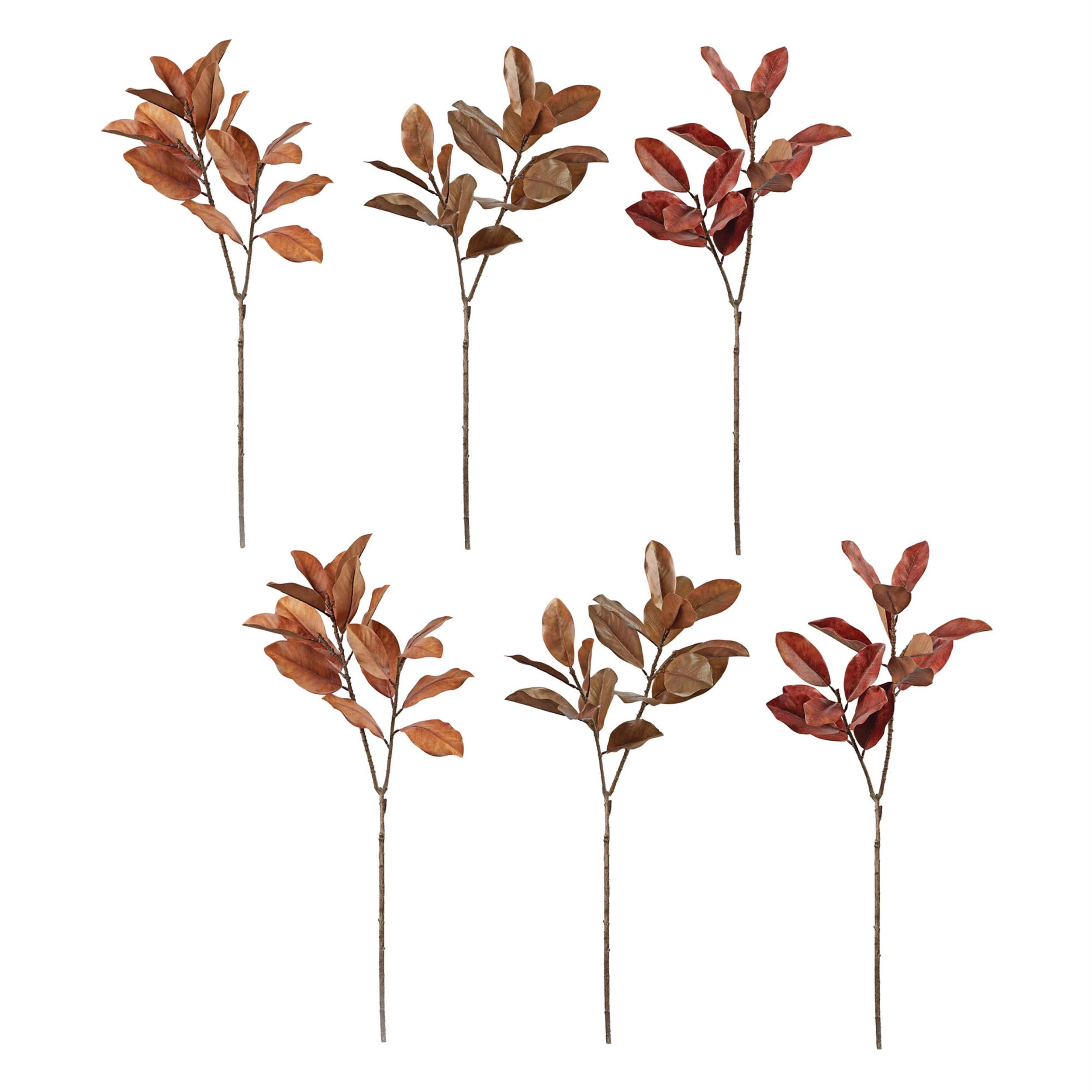 The Holiday Aisle® Fall Magnolia Leaf Spray | Wayfair | Wayfair North America
