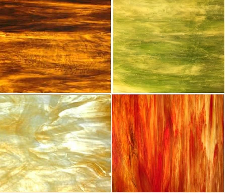 Autumn Flavor Wissmach Stained Glass Sheet Pack | Amazon (US)