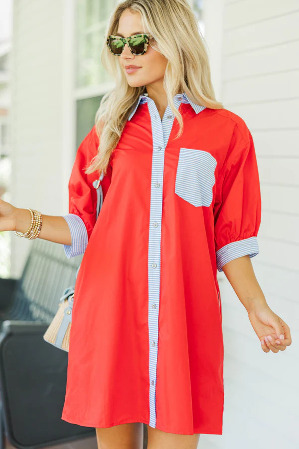 Sunset Escape Red Dress | The Mint Julep Boutique