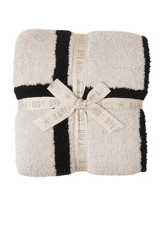 Barefoot Dreams CozyChic Grid Plaid Throw in Stone & Black from Revolve.com | Revolve Clothing (Global)