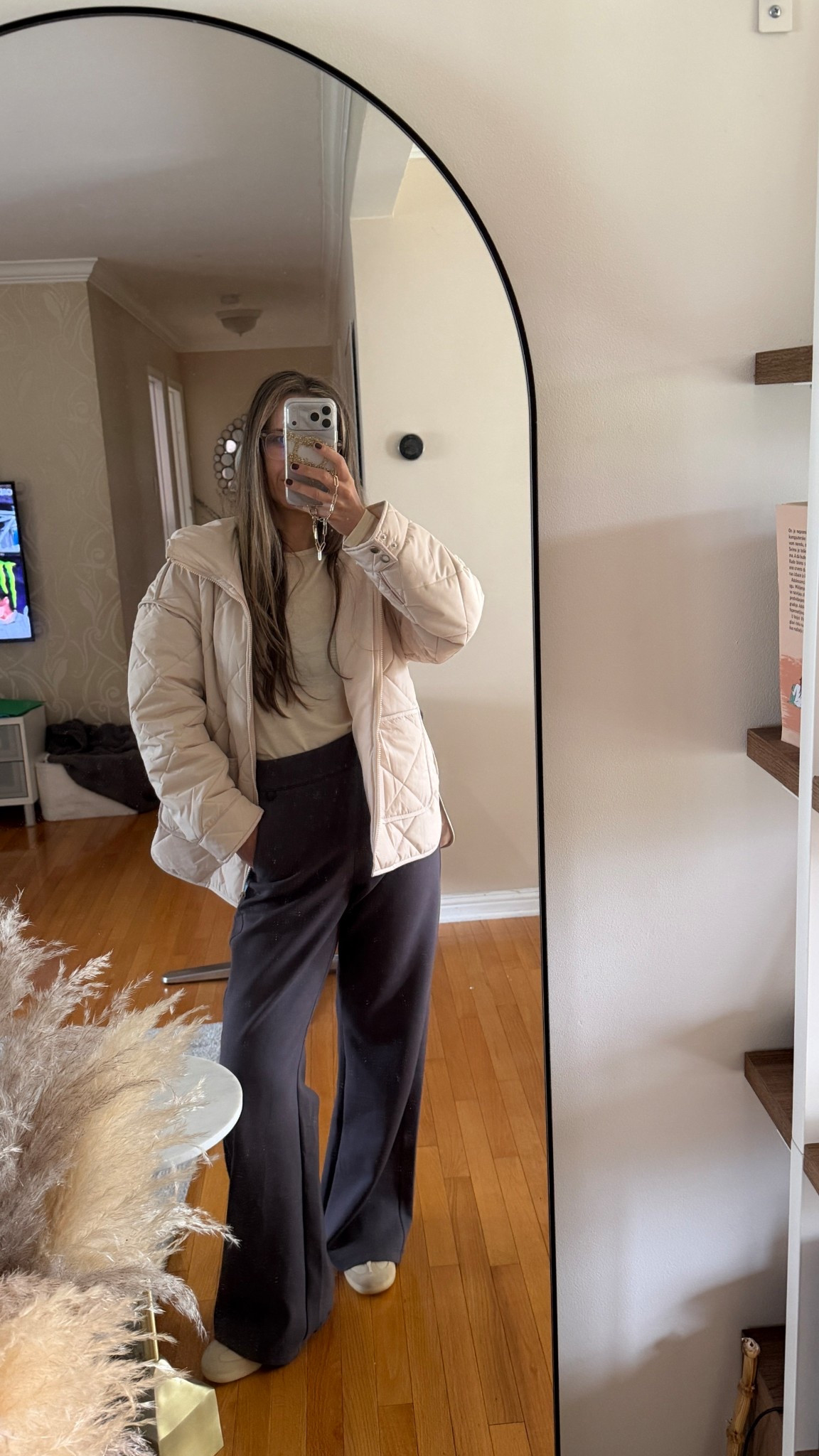 Size up in jacket! Wearing sz M - I’m usually a small.
Pants sz S - I’m 5’5” 122 lbs 
They are long but I love them! The comfiest ever!

Samba sneaker 1/2 sz down



#LTKFindsUnder100 #LTKootd #LTKgrwm