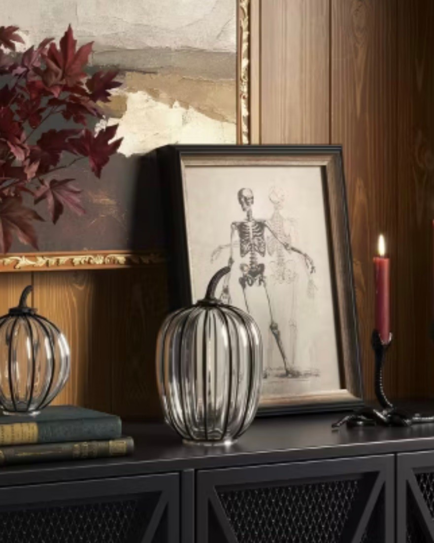 Ok, this is the cutest skeleton wall art… and these glass pumpkins 🤎🤎
New-Target!!

#LTKSeasonal #LTKHome