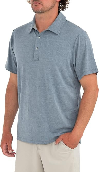 Free Fly Men's Flex Polo - Premium Weight Bamboo Viscose Stretch Fabric Polo Shirt with Sun Prote... | Amazon (US)