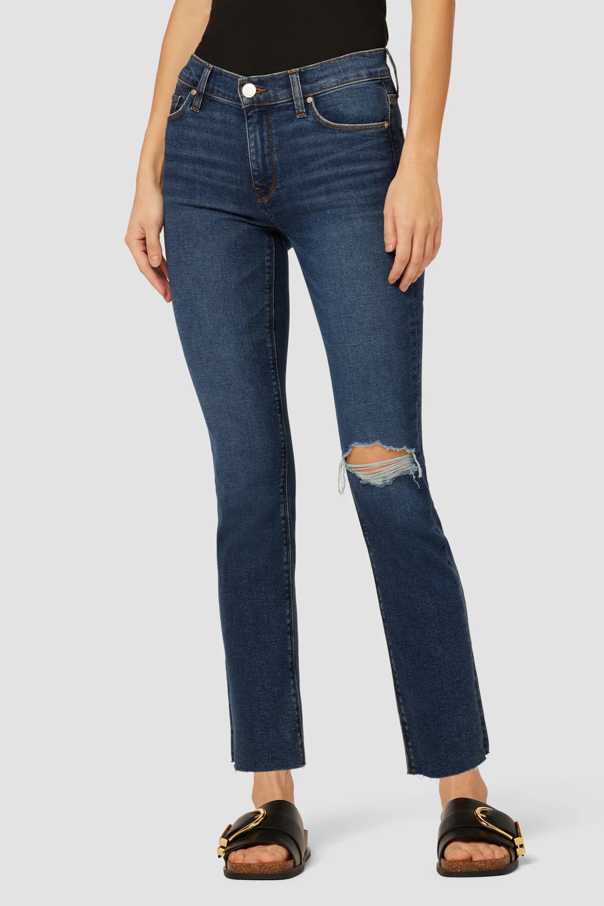 Nico Mid-Rise Straight Ankle Jean | Hudson Jeans