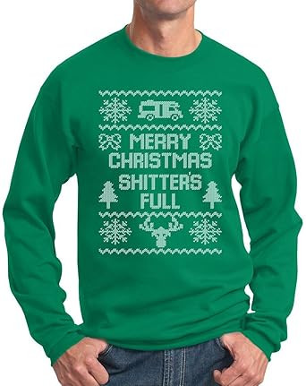 Merry Christmas Shitters Full Crewneck Xmas Holiday Sweatshirt | Amazon (US)
