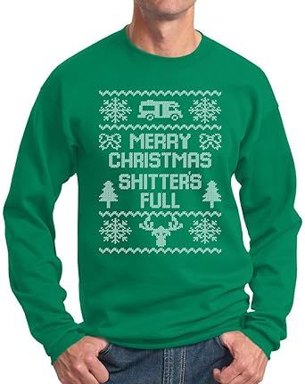 Merry Christmas Shitters Full Crewneck Xmas Holiday Sweatshirt | Amazon (US)