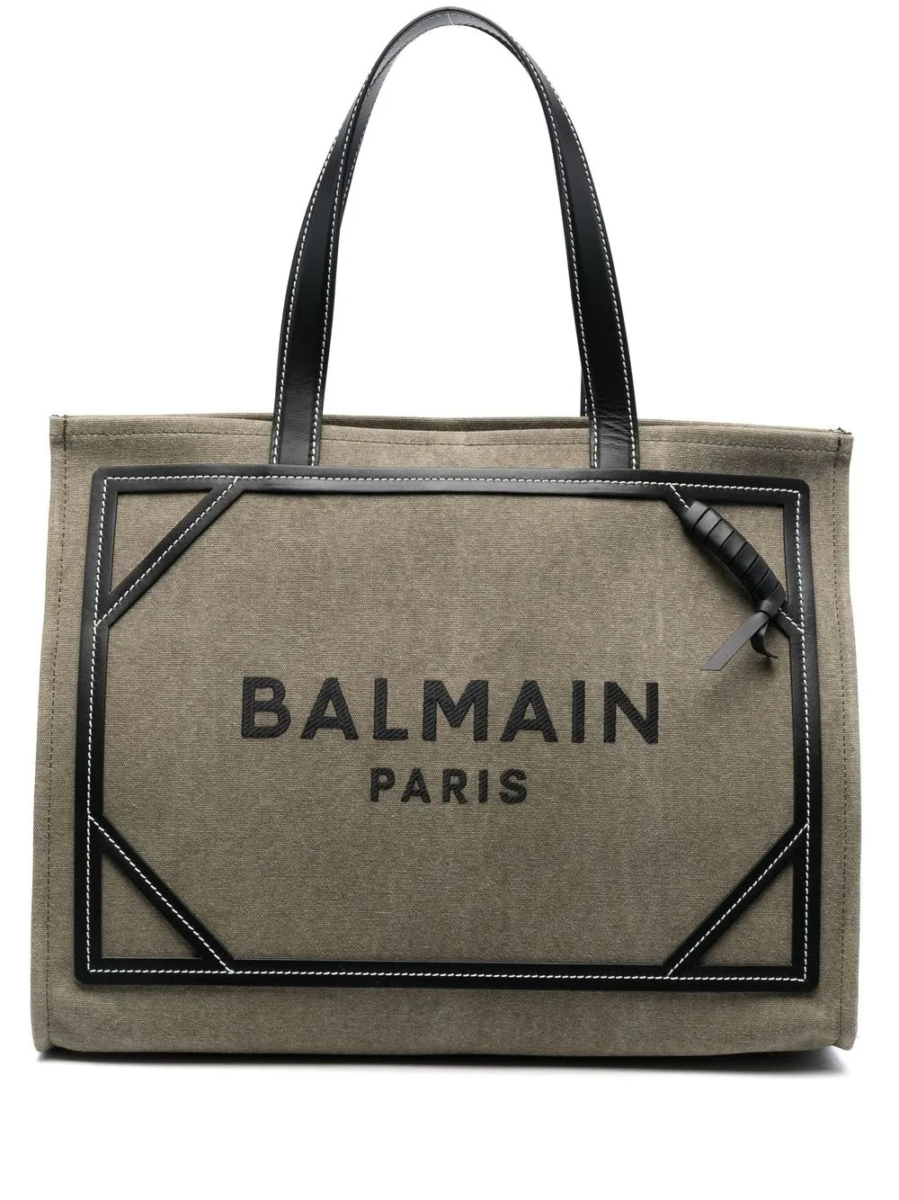 Balmain B-Army canvas tote bag - Green | Farfetch Global