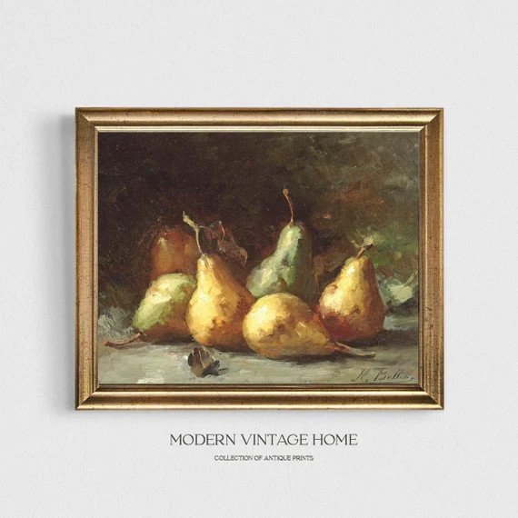 Vintage / Antique Art Print on Fine Art Paper  Pears - Etsy | Etsy (US)