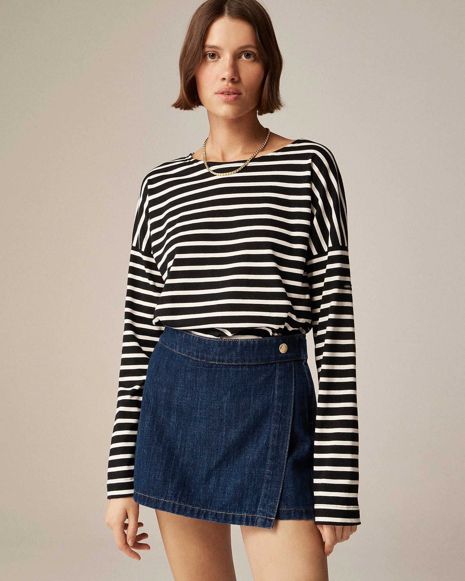 Saint James® X J.Crew structured T-shirt | J. Crew US