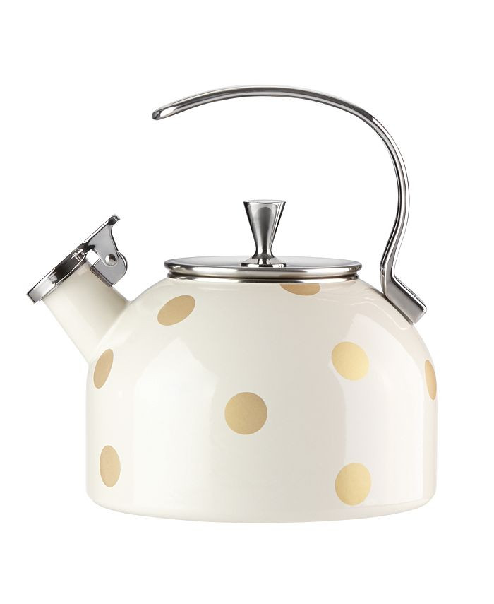 Kate Spade new york Deco Dot Gold Tea Kettle & Reviews - Teapots & Tea Kettles - Kitchen - Macy's | Macys (US)