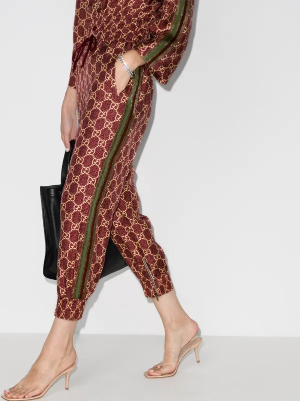 Gucci GG Supreme Track Pants | Red | FARFETCH | Farfetch Global