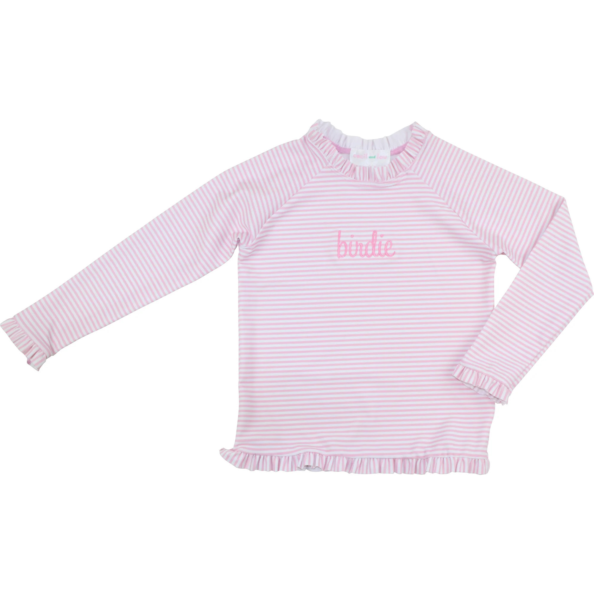 Pink Striped Lycra Rashguard | Cecil and Lou
