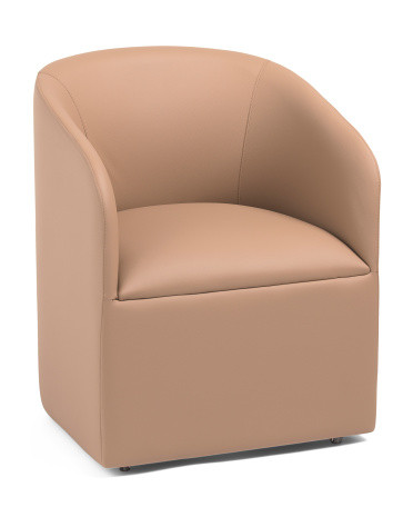 Kylie Upholstered Rolling Caster Wheel Anywhere Chair, Polyester | TJ Maxx