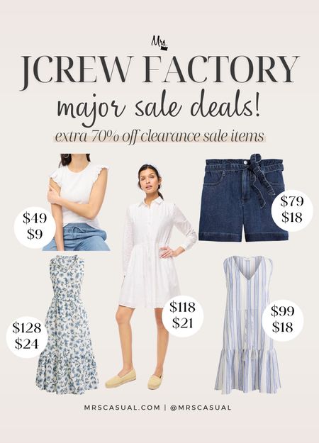 JCrew Factory extra 70% off sale items with code SUMMER70 👏🏻 

#LTKstyletip #LTKfindsunder50 #LTKsalealert