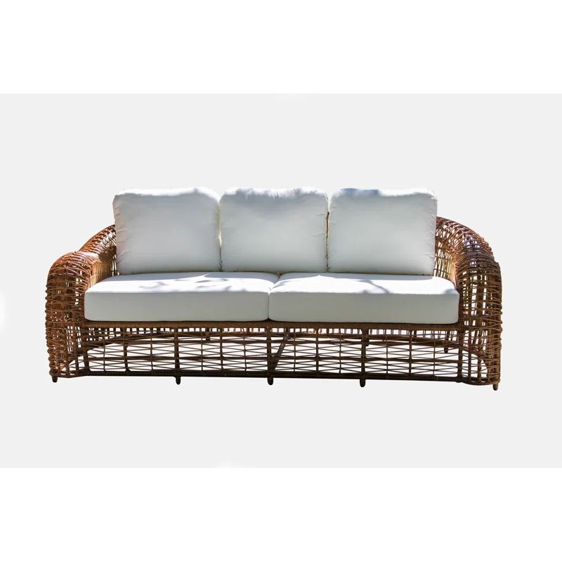 Alyshia 80.5'' Wicker Outdoor Sofa with Sunbrella Cushions | Wayfair North America
