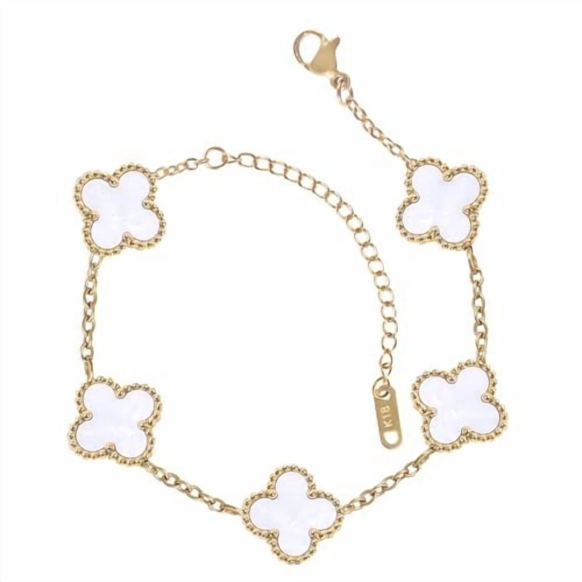 DOBLT 18K Gold Plated Clover Bracelet Set for Women Fashion Simple Four Leaf Lucky Flower Bracele... | Walmart (US)