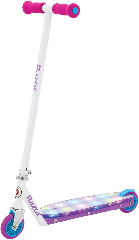 Razor Party Pop Kick Scooter - Multi-Color LED Light-Up Deck, Lightweight Steel Frame, for Kids A... | Amazon (US)