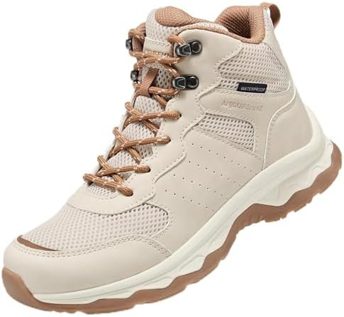 ANJOUFEMME Womens Waterproof Hiking Boots Lightweight Non-Slip Outdoor Boots for Trekking Backpac... | Amazon (US)