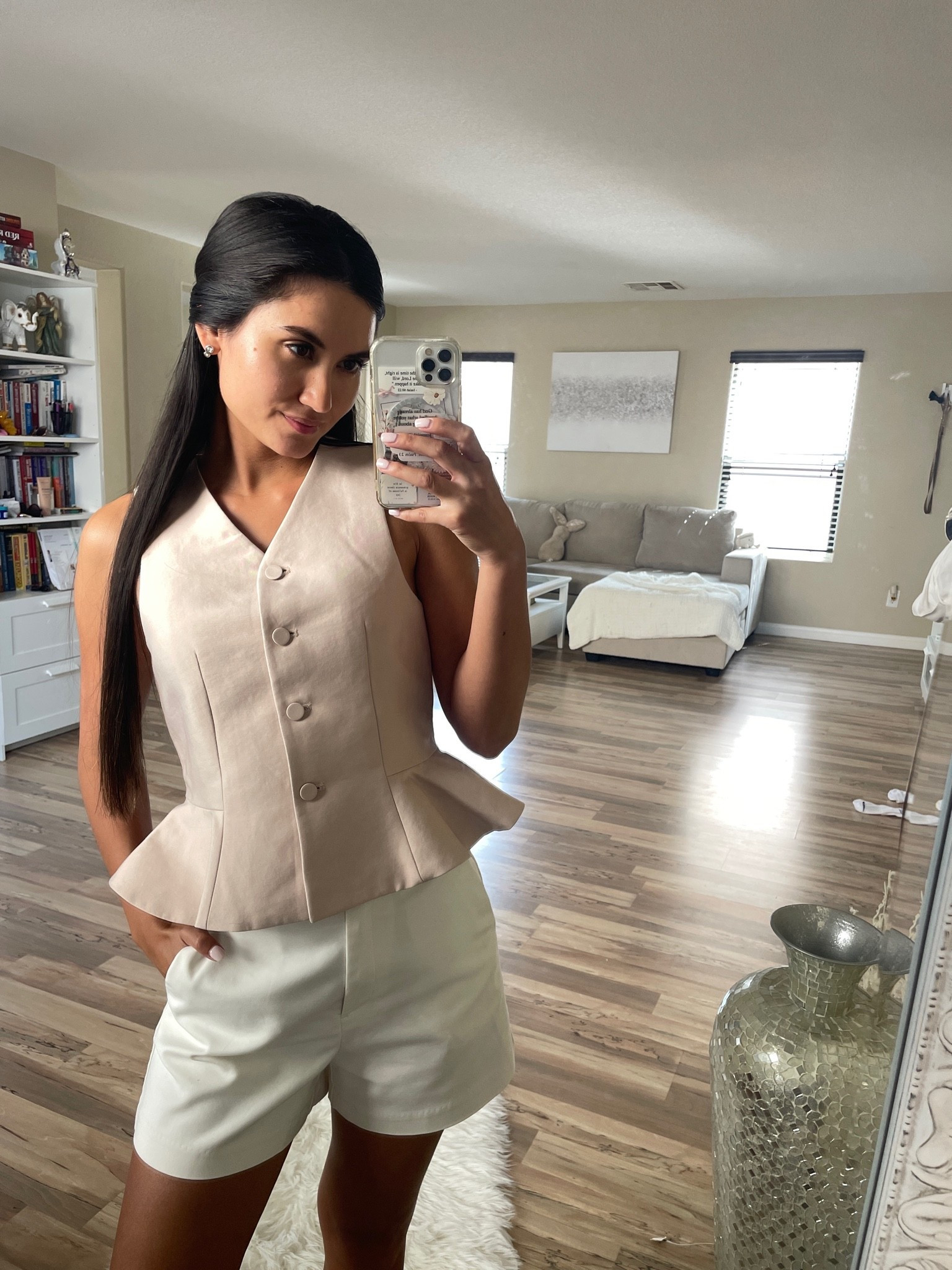 summer business casual fit🤍 Top on sale! 
shorts: also h&m 



minimal style, minimalist outfit, summer style, business chic, chic outfit, summer outfit, office outfit, elegant outfit, effortless chic

#LTKootd #LTKU #LTKPetite