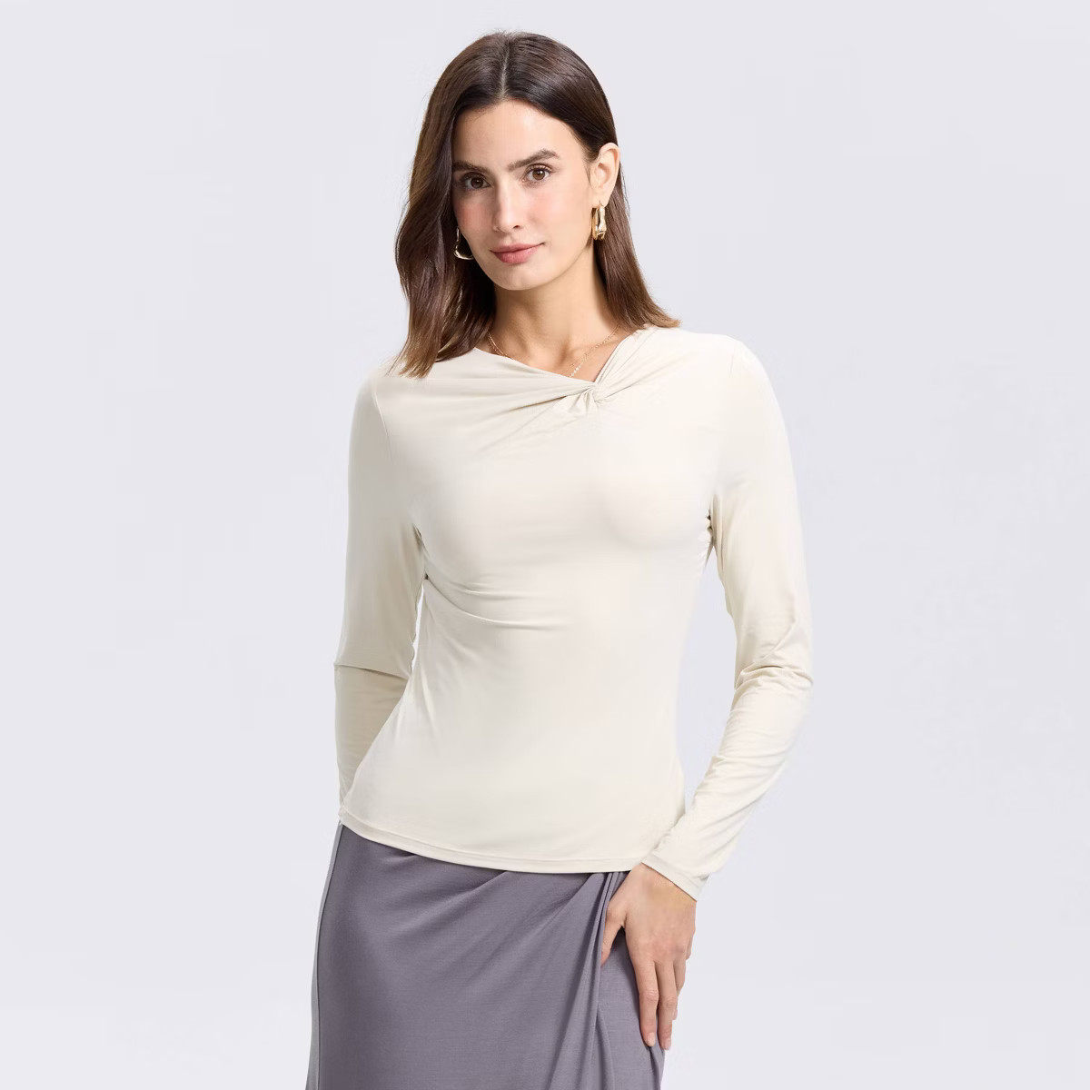 Women's Long Sleeve Twisted Knit Top - A New Day™ | Target