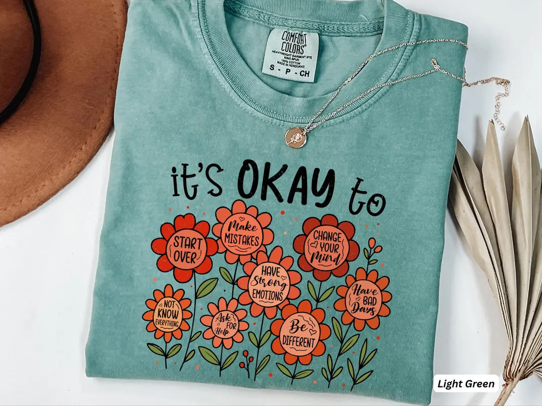 Its Okay to Bloom Teacher T-shirt | Inspirational Floral Graphic Tee | Growth Mindset School Shir... | Etsy (US)