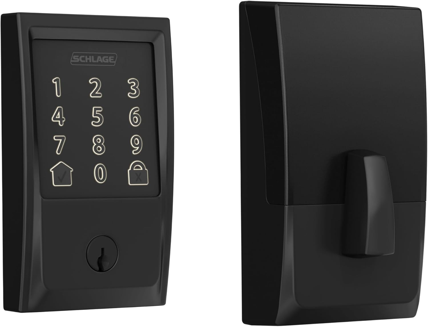 Schlage Encode Smart WiFi Deadbolt Lock with Century Trim, Matte Black | Amazon (US)