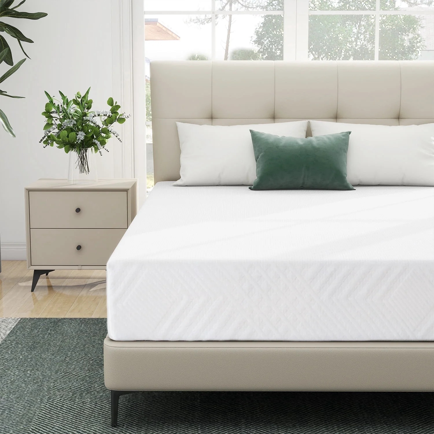 Full Mattress Smiaoer 8 Cool Gel Memory Foam Mattress with Removable Cover Mattress in a Box Medium Firm Mattress | Walmart (US)