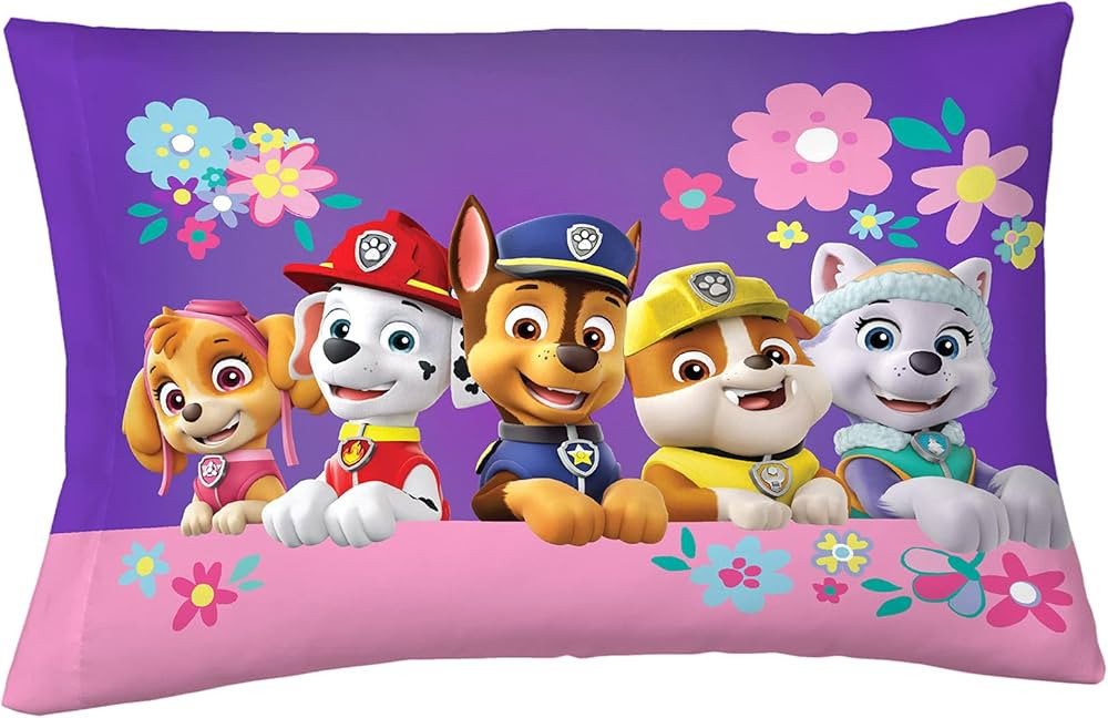 Franco Kids Bedding Super Soft Microfiber Reversible Pillowcase, 20 in x 30 in, Paw Patrol Girls | Amazon (US)