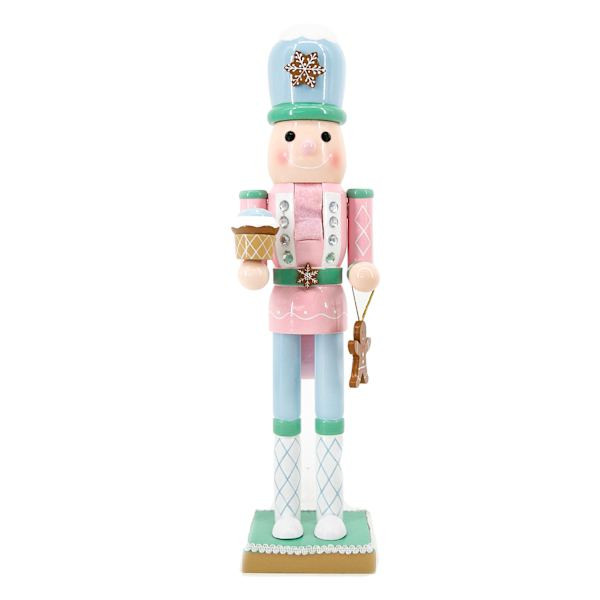 Pastel Gingerbread Nutcracker, 15" | At Home