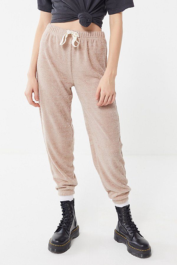 Out From Under Hailee Hacci Knit Jogger Pant - Beige Xs at Urban Outfitters | Urban Outfitters (US and RoW)