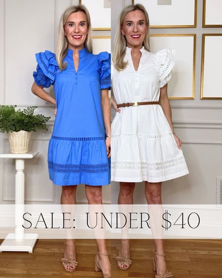 50% Off Major Sale! Under $40! 
These designer quality dresses are stunning! There are so many high end details like covered buttons and eyelet trim which can only be outdone by the gorgeous fit. This is a dress you can wear belted or unbelted and it runs true to size. Limited time deal!!