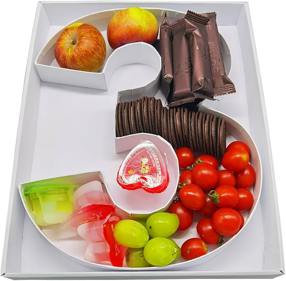 WENPACK 12" Cardboard Carton Number Shaped Tray for Charcuterie Mache Fresas Fillable Sweets Cand... | Amazon (US)