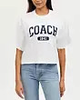 Varsity Cropped T Shirt In Organic Cotton | Coach Outlet US