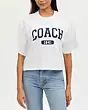 Varsity Cropped T Shirt In Organic Cotton | Coach Outlet