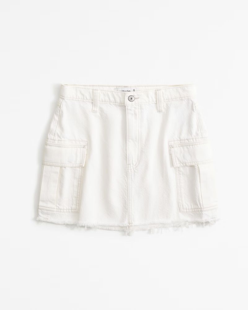Denim Cargo Pocket Mini Skirt | Abercrombie & Fitch (US)