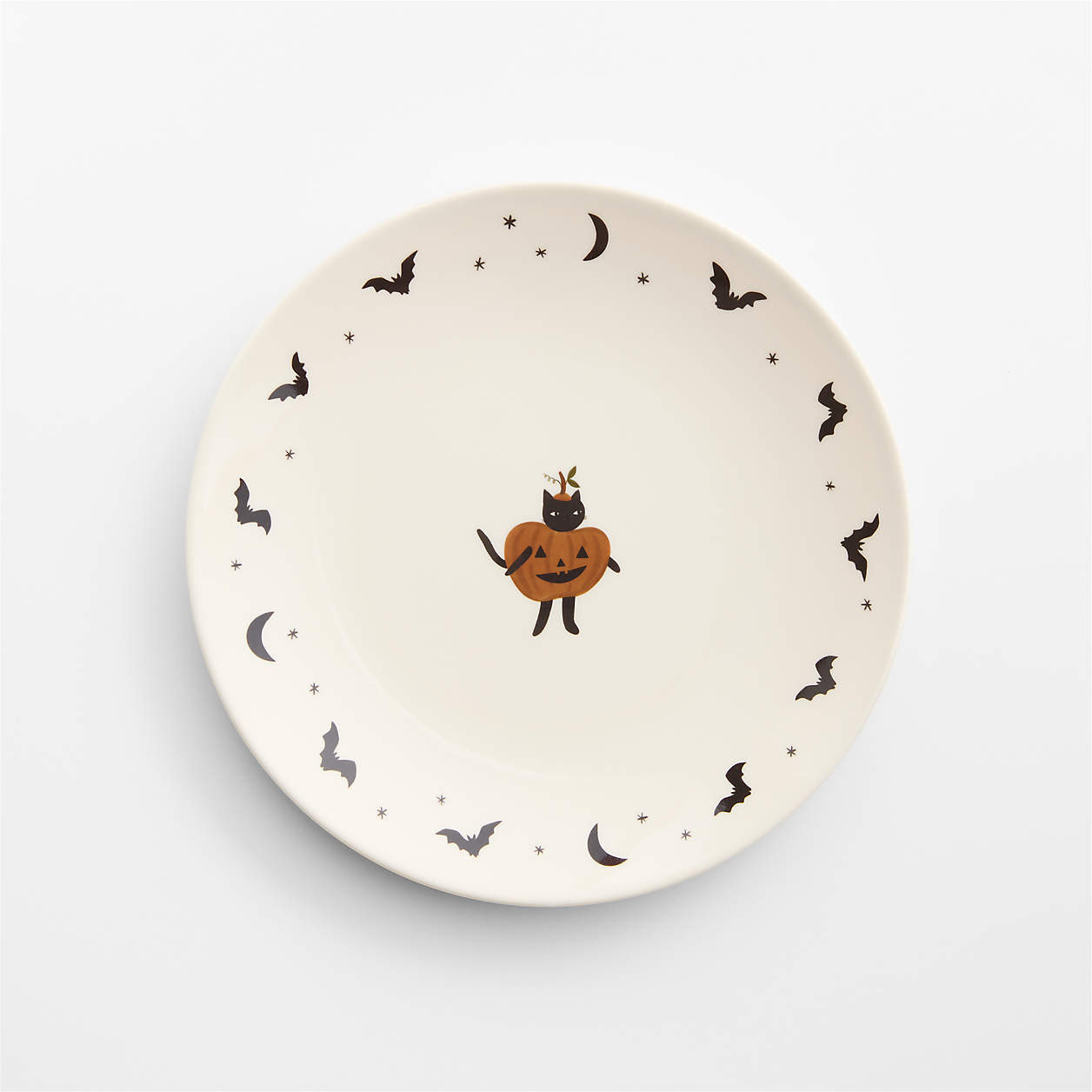 Halloween Bat Melamine Kids Dinner Plate | Crate & Kids | Crate & Barrel