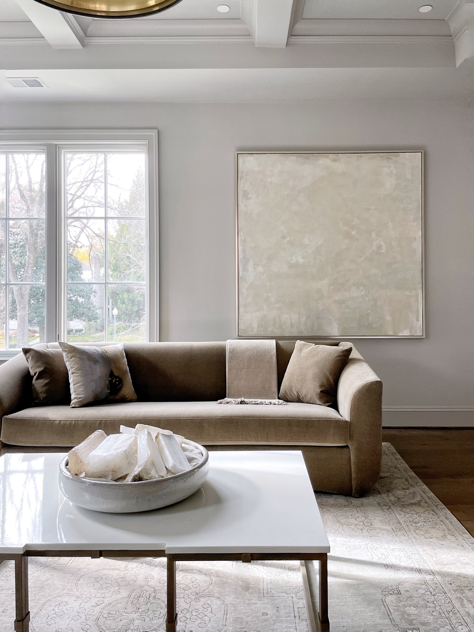 Living rooms don’t have to be extra! This room is chic and modern with luxury home decor and a touch of color with neutral bases. This inspiring room can be decorated up or down because of its simplicity. 🤍 #luxuryhome #luxurylivingroom #luxuryhomedecor 

#LTKhome #LTKstyletip #LTKfamily