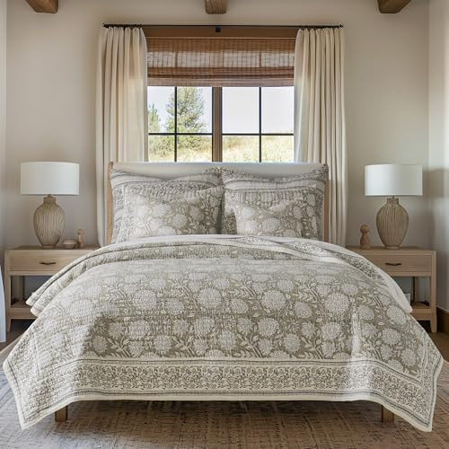 Levtex Home Adare Taupe Reversible King/Cal King Quilt Set (106x92in) and 2 Pillow Shams (36x20in... | Amazon (US)