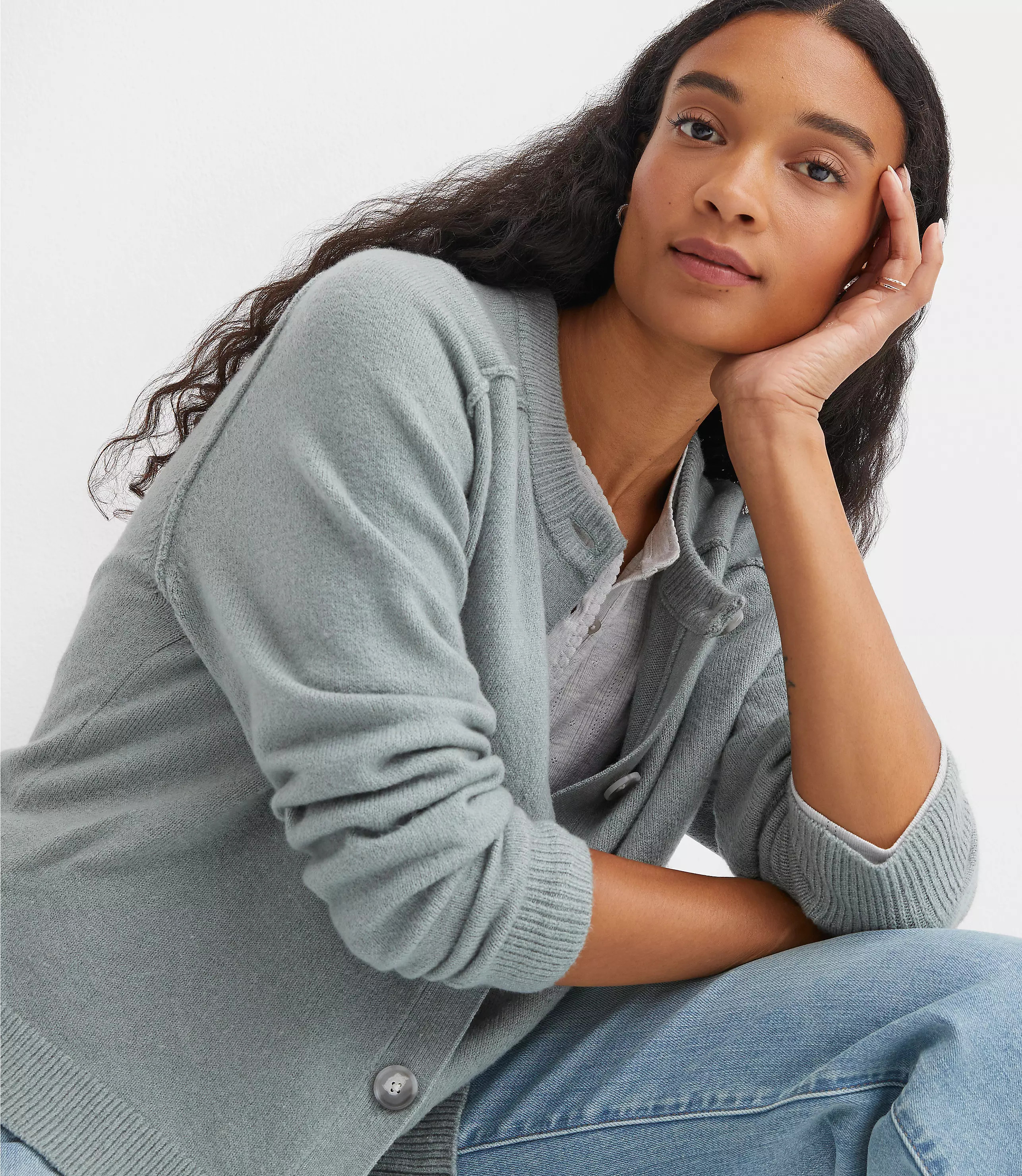 Saddle Sleeve Cardigan | LOFT