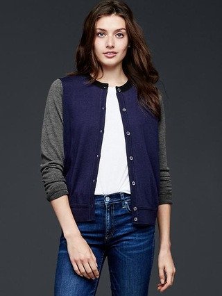 Colorblock merino cardigan | Gap US