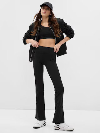 GapFit High Rise Power Split Flare Pants | Gap (US)