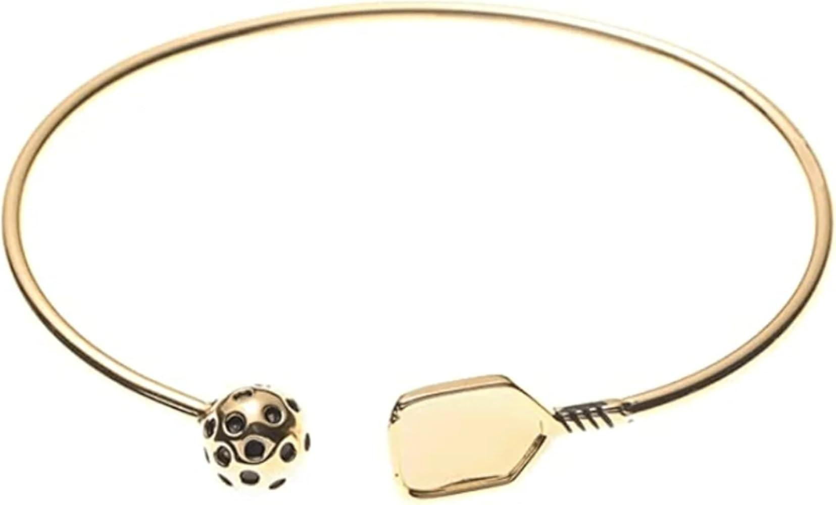 Gold Pickleball Cuff Bracelet – Adjustable Sports Jewelry for Pickleball Players – Stylish Gi... | Amazon (US)