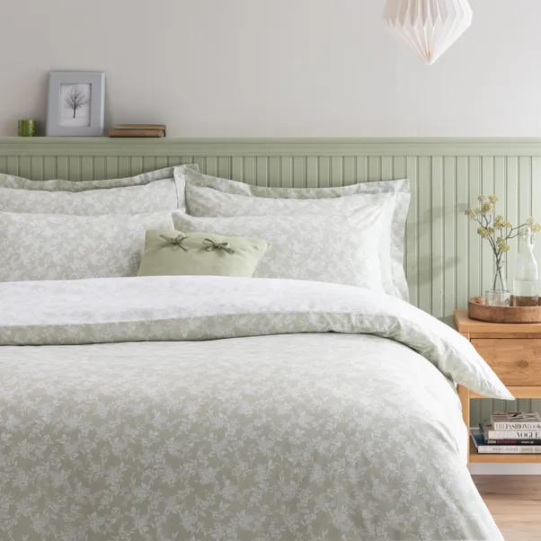 Bexley Floral Sage Duvet Cover and Pillowcase Set | Dunelm (migrated)