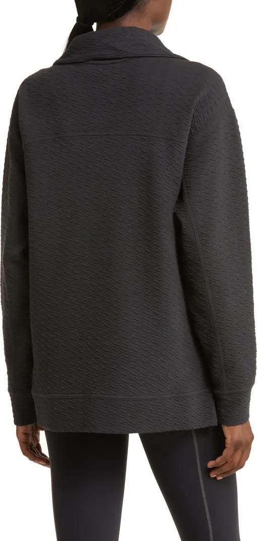 Oversize Textured Half Zip Sweatshirt | Nordstrom