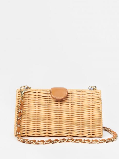 Della Wicker Crossbody Clutch | J.McLaughlin