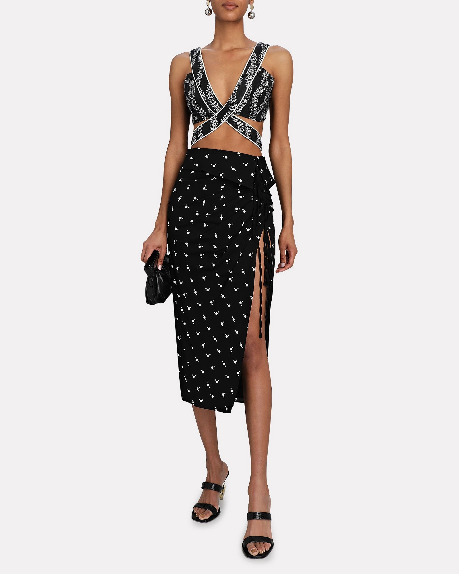 Marguerita Printed Linen Wrap Top | INTERMIX